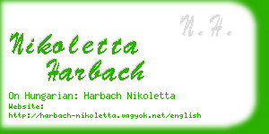 nikoletta harbach business card
